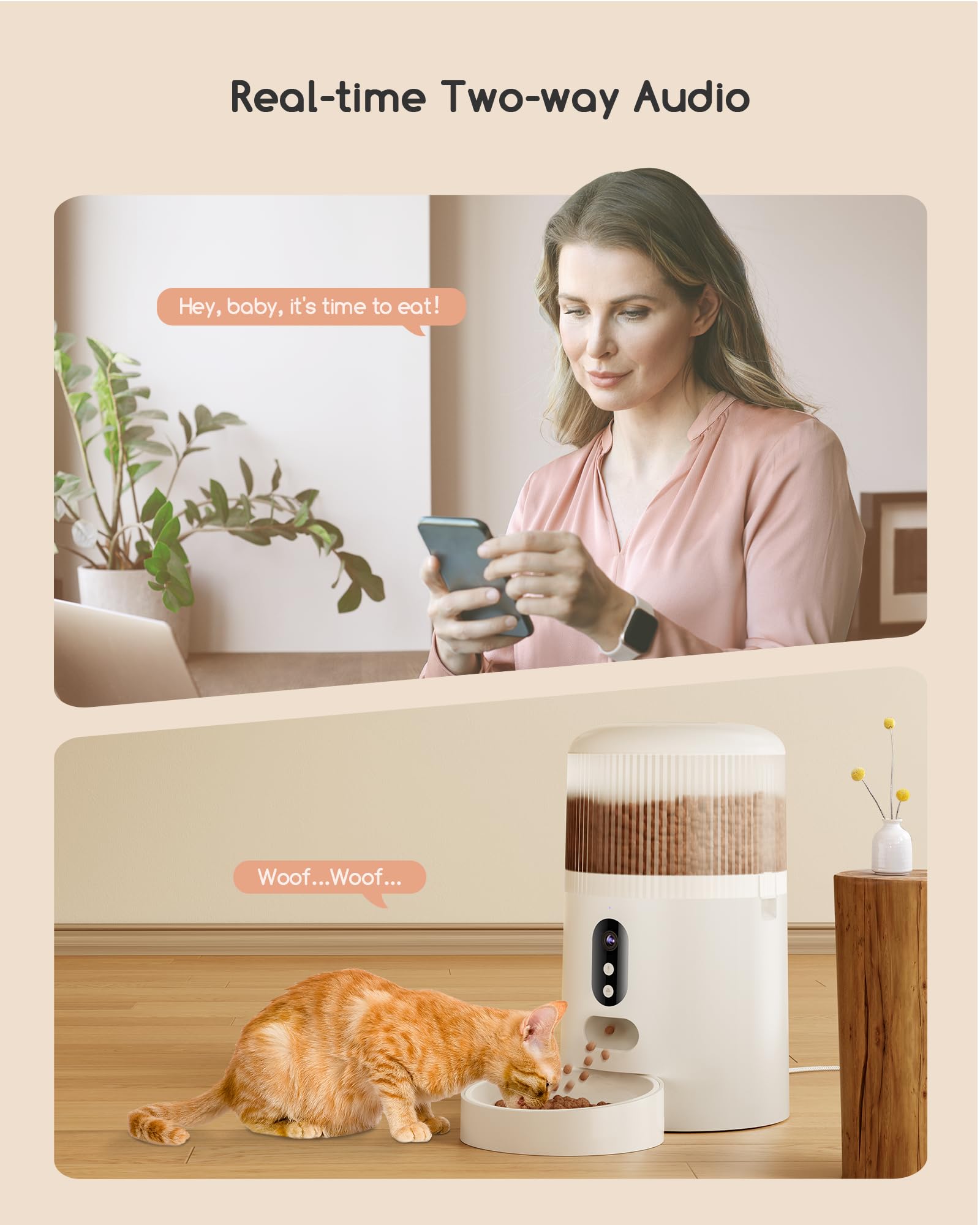 Faroro Automatic Cat Feeder with Camera