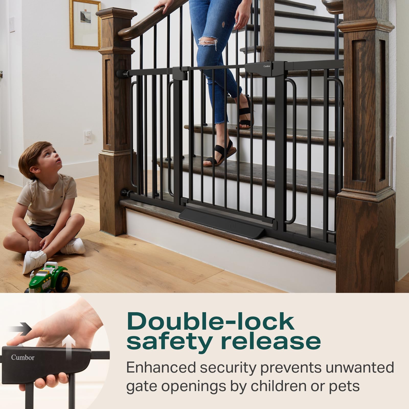 Auto-Close Pressure Mounted Pet Gate