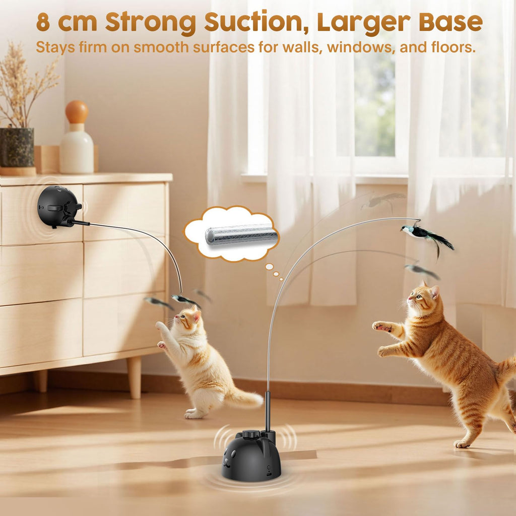 Automatic Interactive Cat Toy with Feather Wand