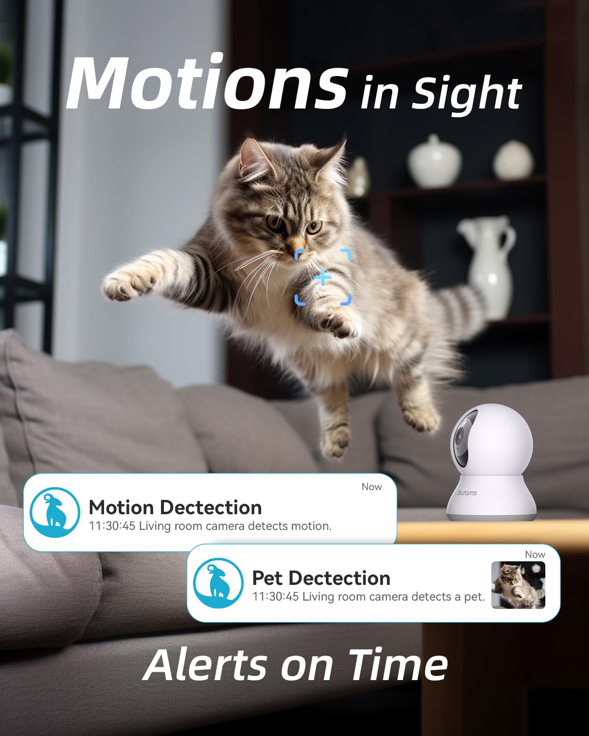 2K Smart Pet Camera 360° PTZ