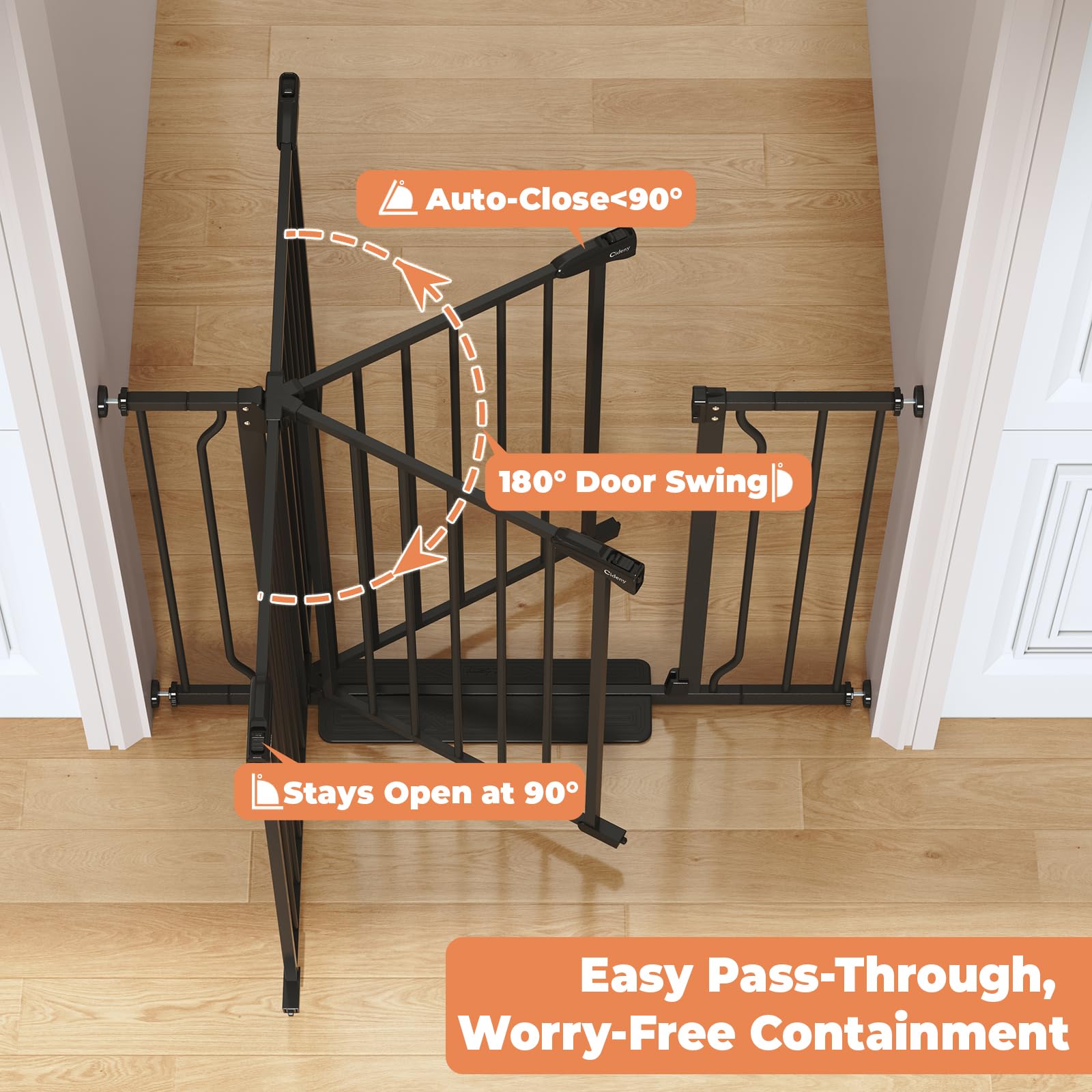 Auto-Close Pressure Mounted Pet Gate