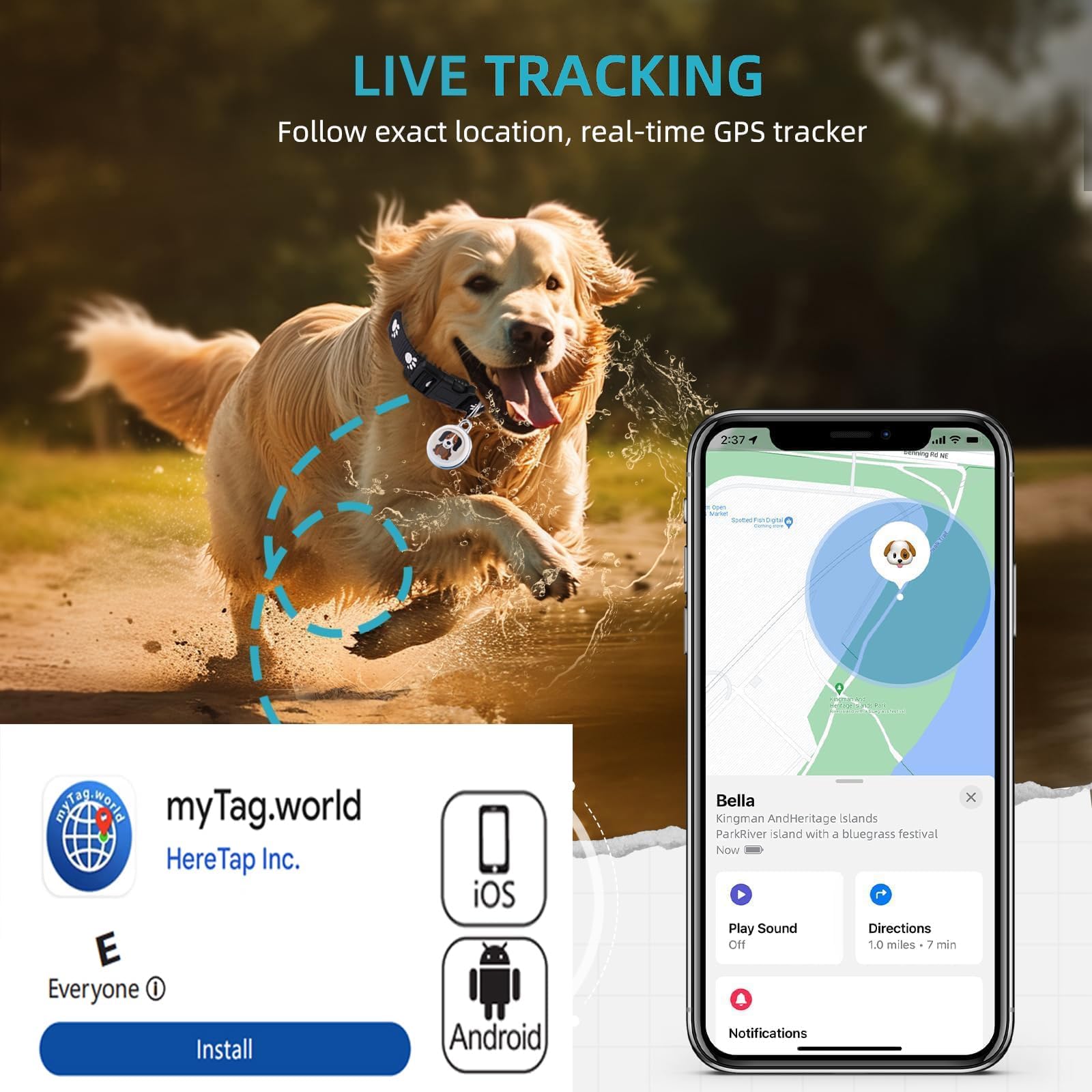 GPS Dog Tracker Collar