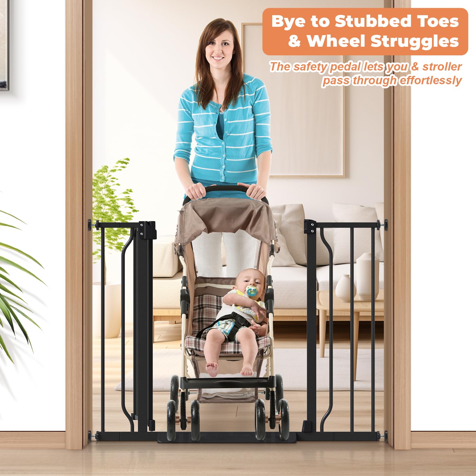 Auto-Close Pressure Mounted Pet Gate