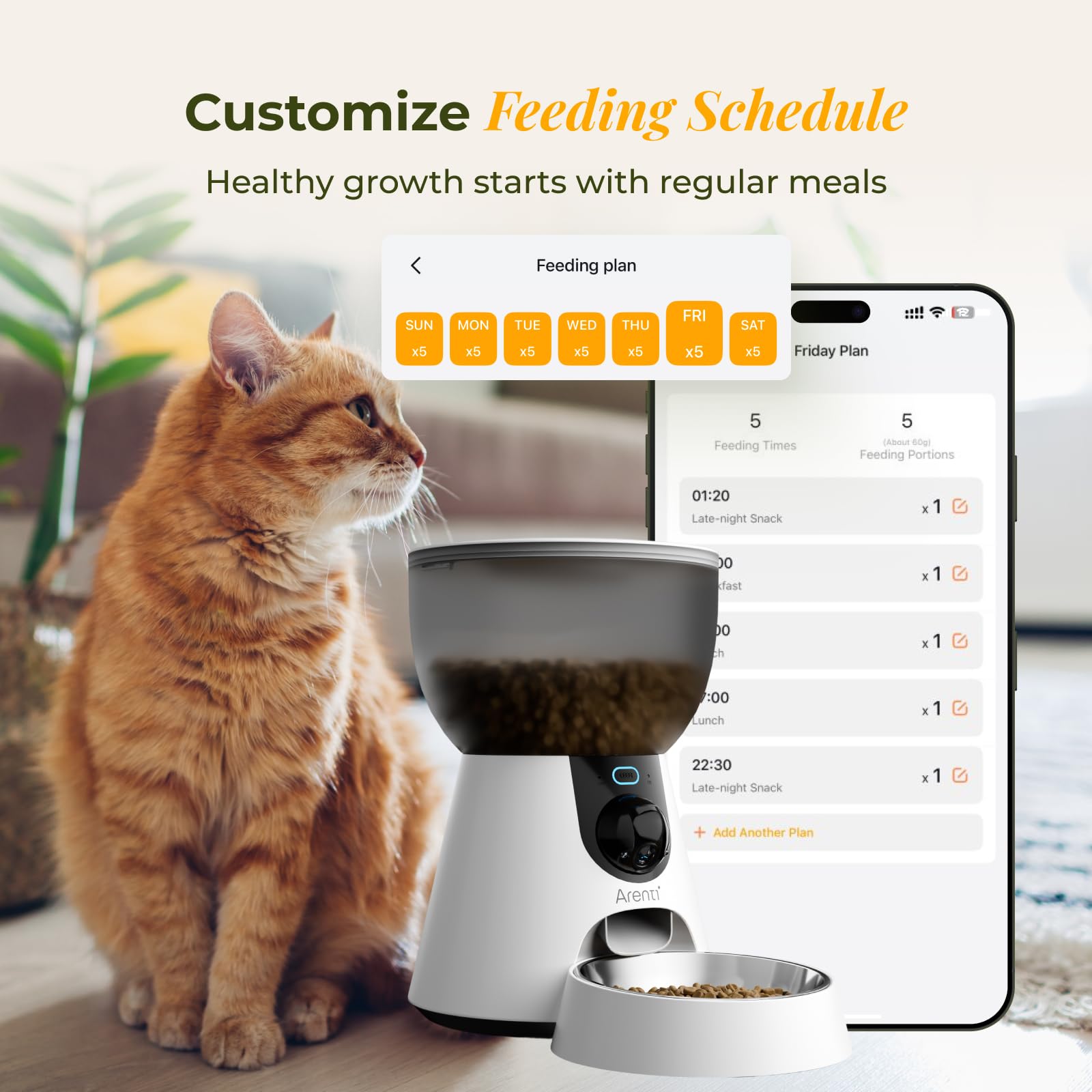 Smart Pet Feeder & Water Fountain 4L with Camera
