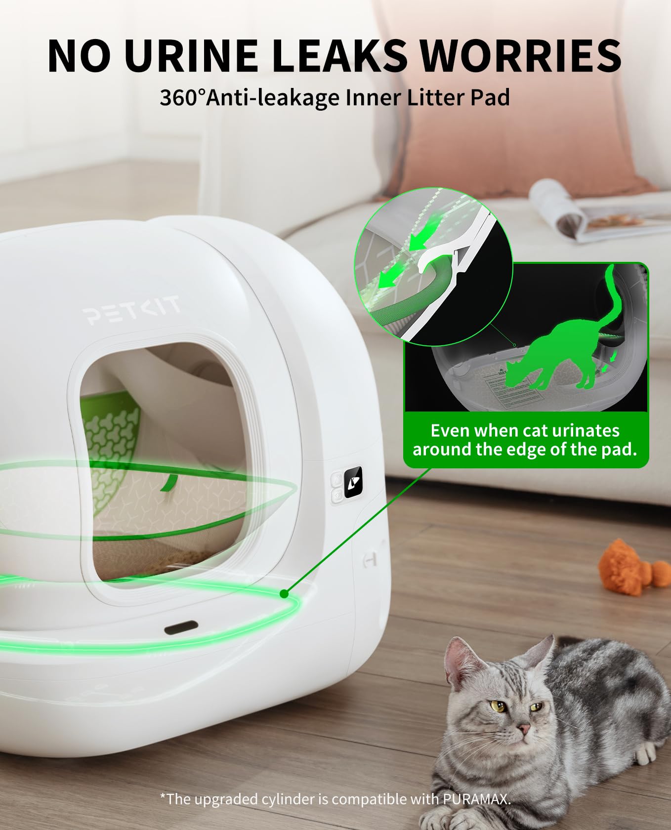 Self-Cleaning Cat Litter Box with App Control