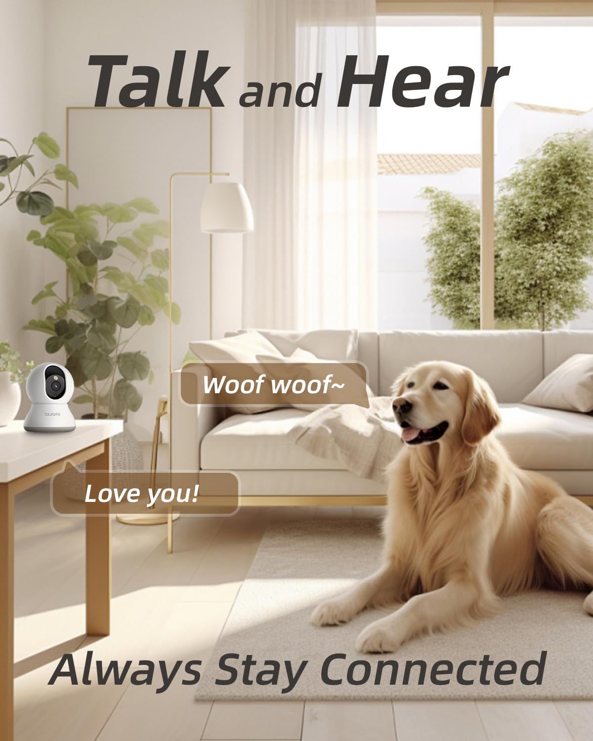 2K Smart Pet Camera 360° PTZ
