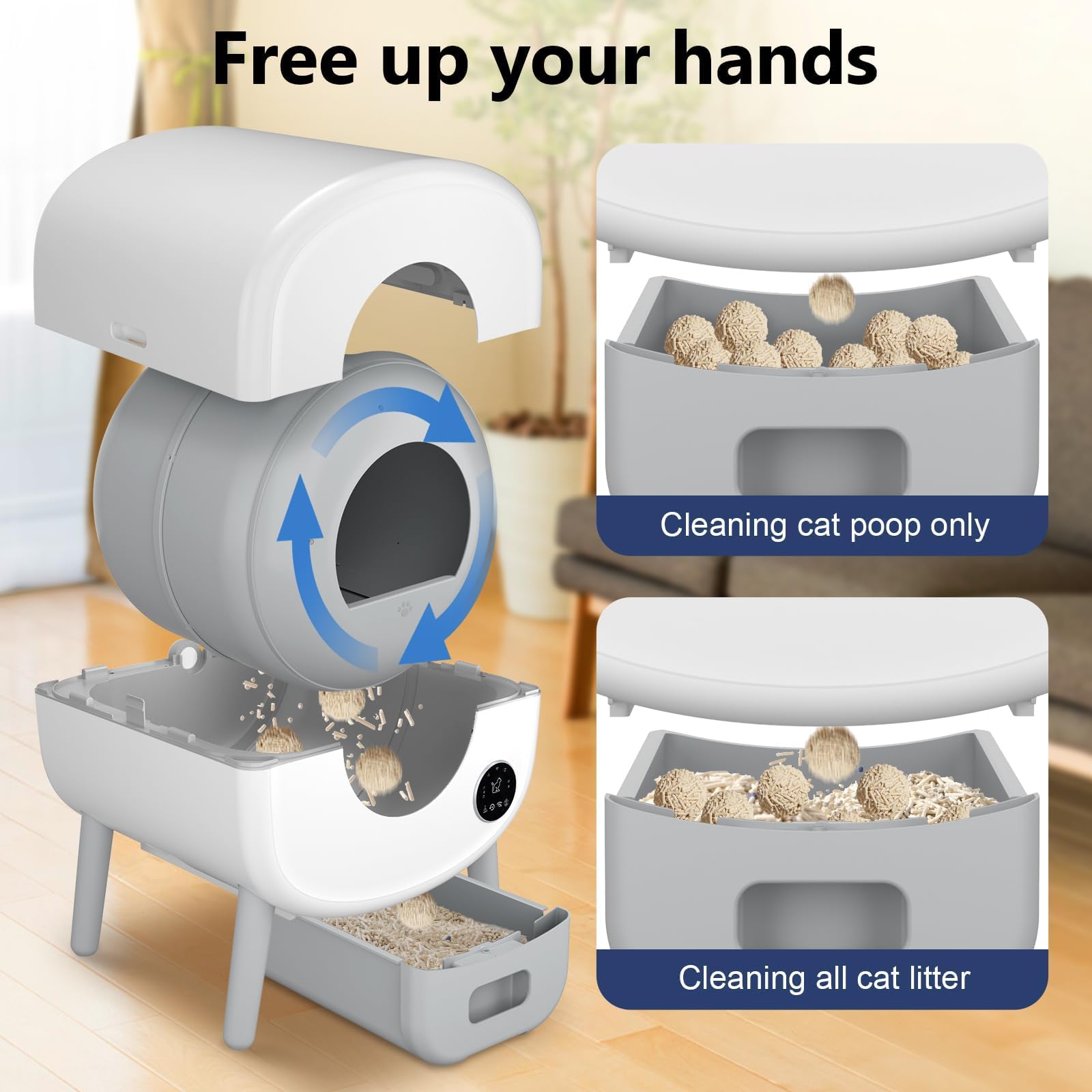 Self-Cleaning Cat Litter Box with App Control
