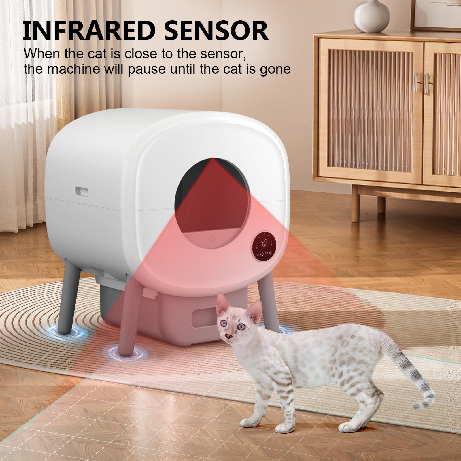 Self-Cleaning Cat Litter Box with App Control