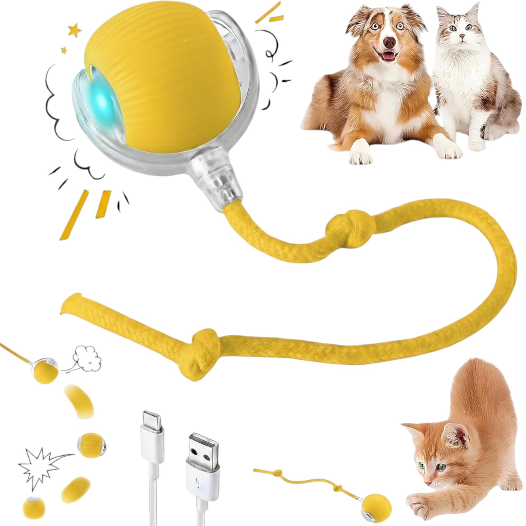 Interactive Automatic Rolling Cat Toy