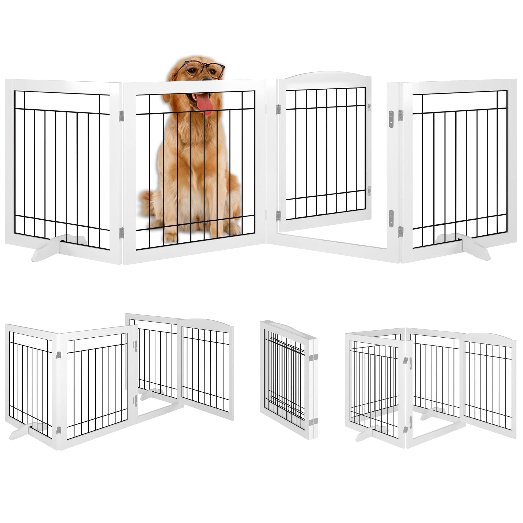 Vantas No-Assembly Folding Dog Gate
