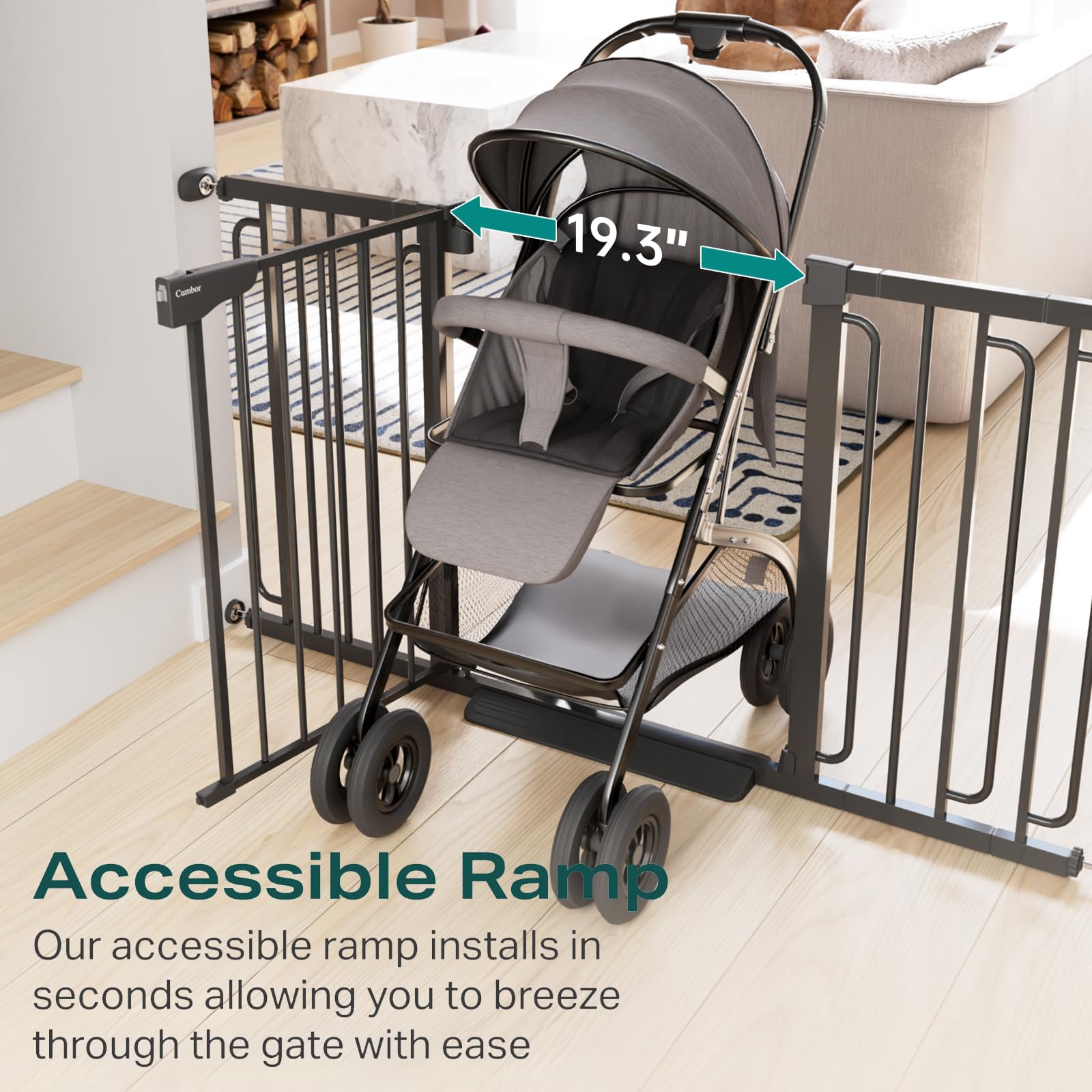 Auto-Close Pressure Mounted Pet Gate