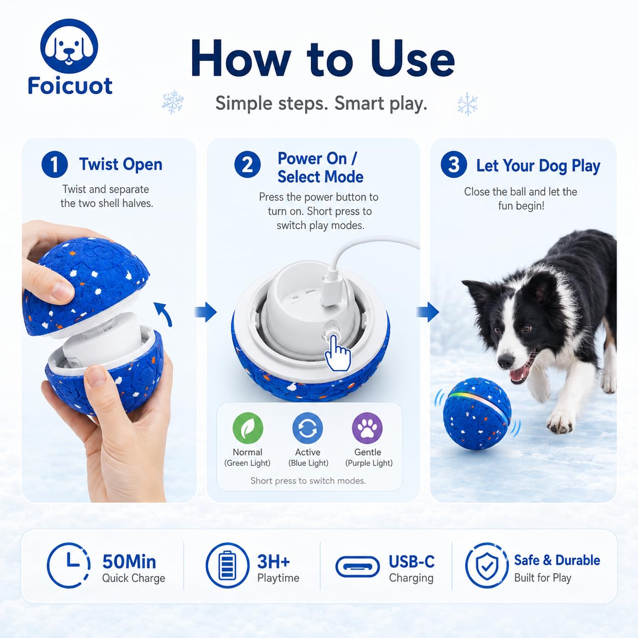 Foicuot 2018 Interactive Dog Ball Toy
