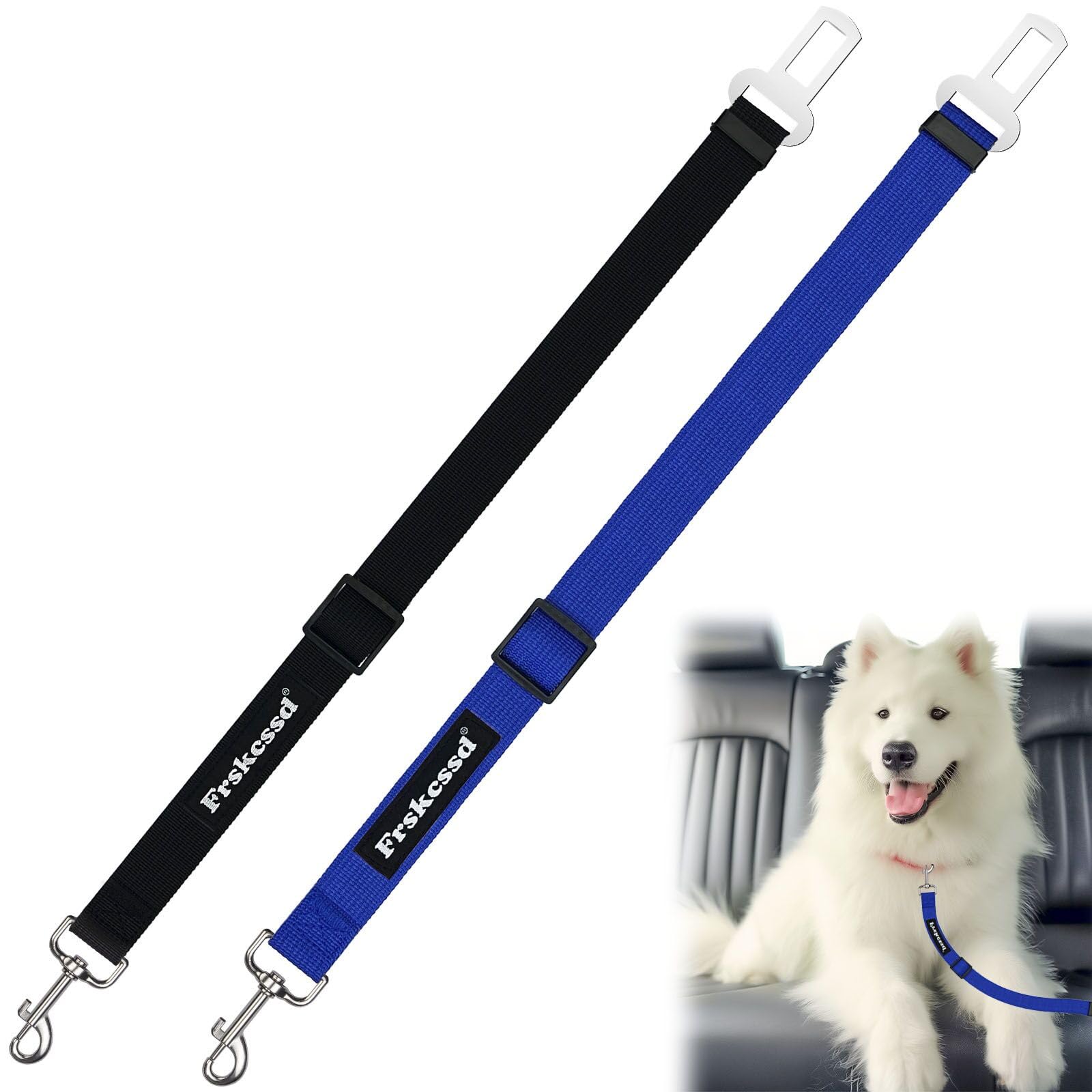 2-Pack Heavy-Duty Dog Car Seat Belt