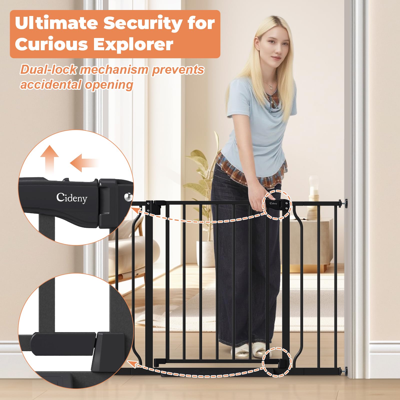 Auto-Close Pressure Mounted Pet Gate