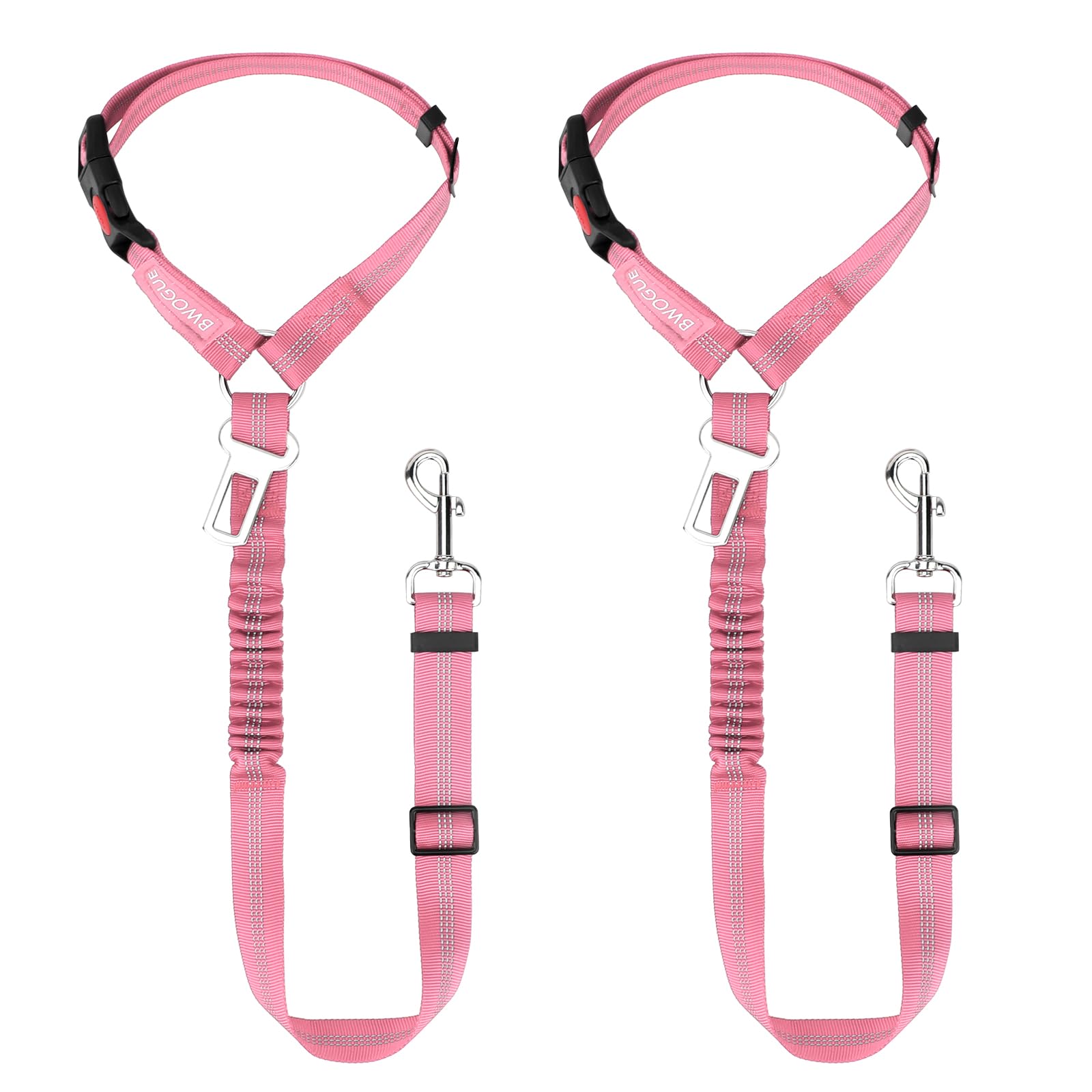 2-Pack Adjustable Pet Car Seat Belt Straps