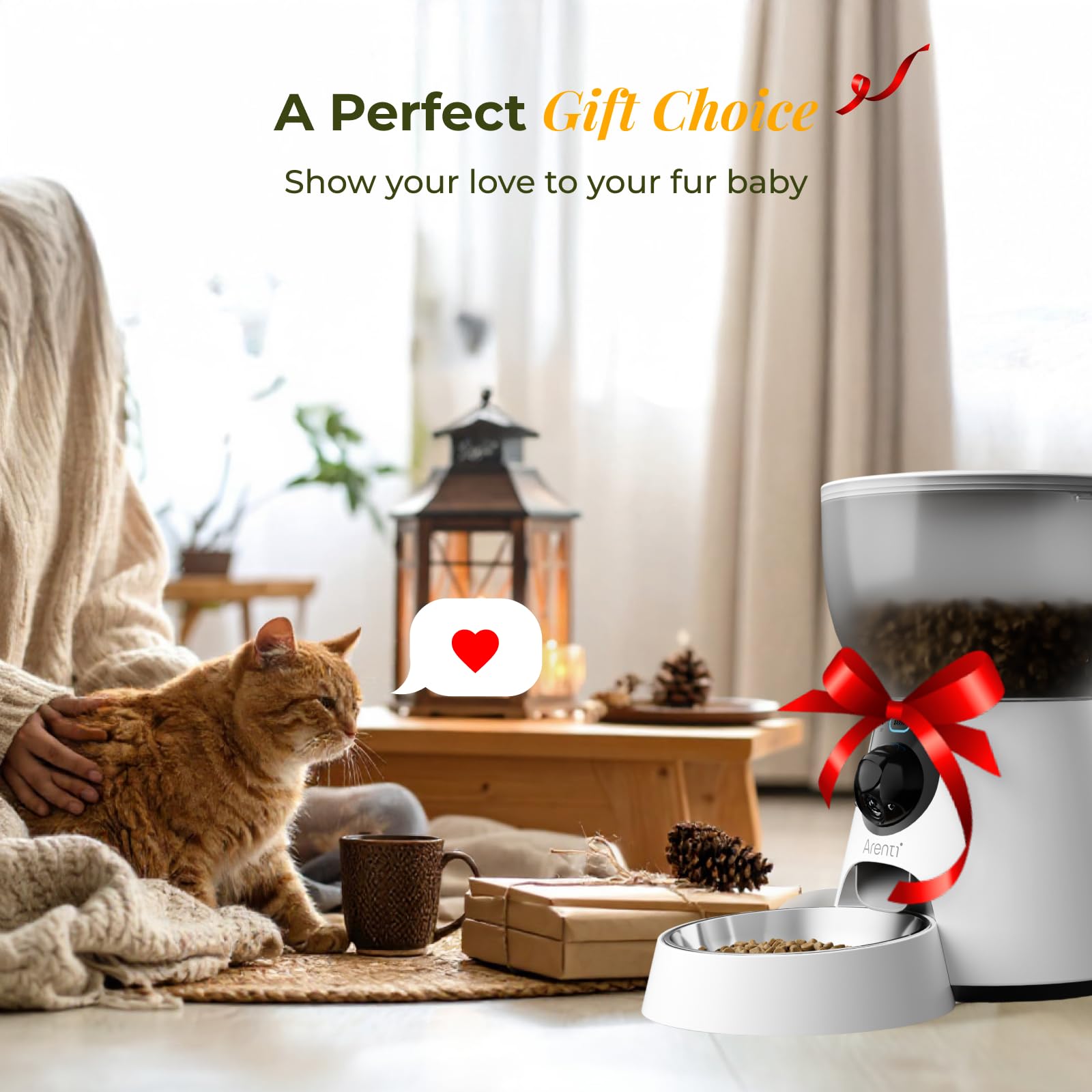 Smart Pet Feeder & Water Fountain 4L with Camera