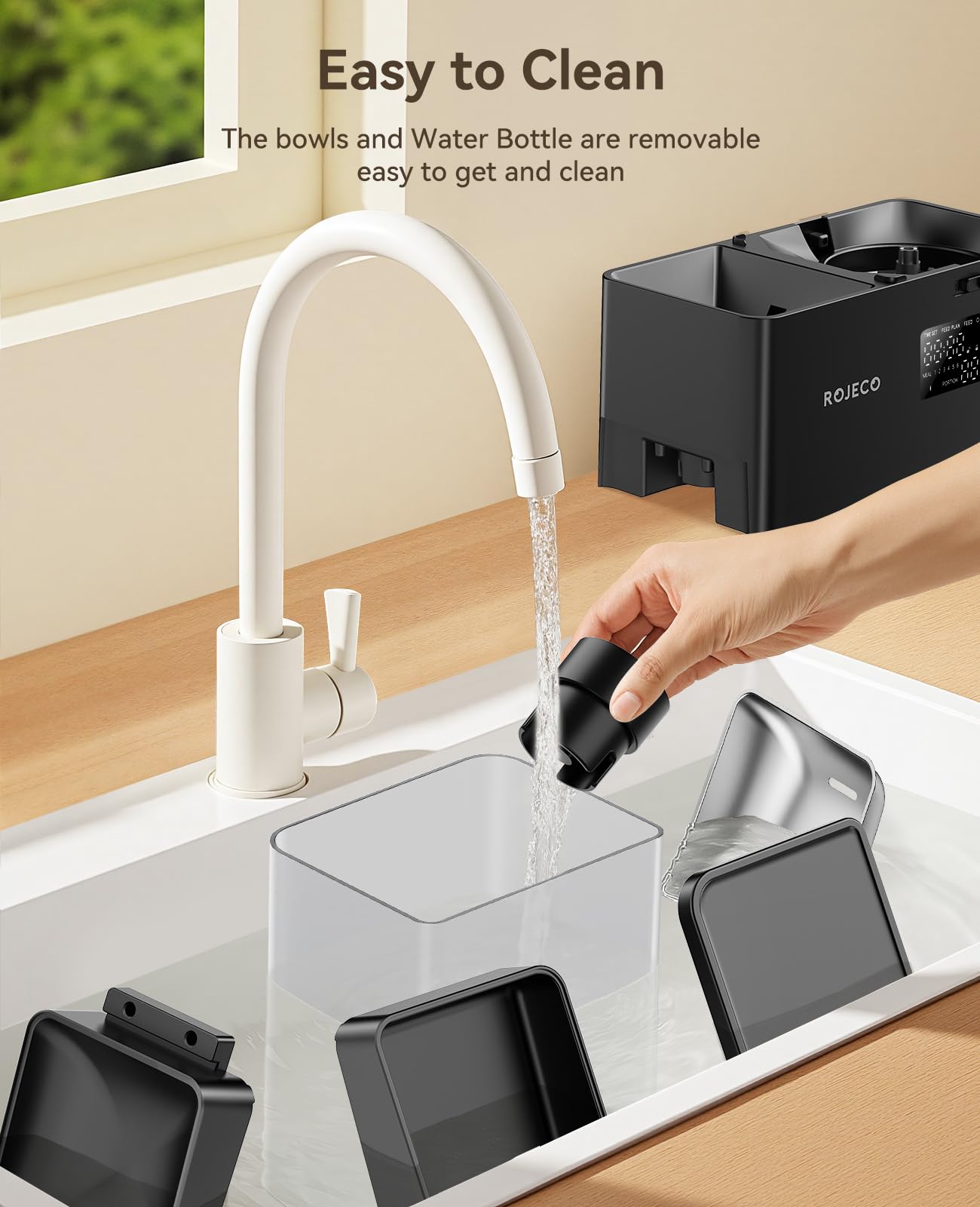 Rojeco Automatic Cat Feeder and Water Dispenser