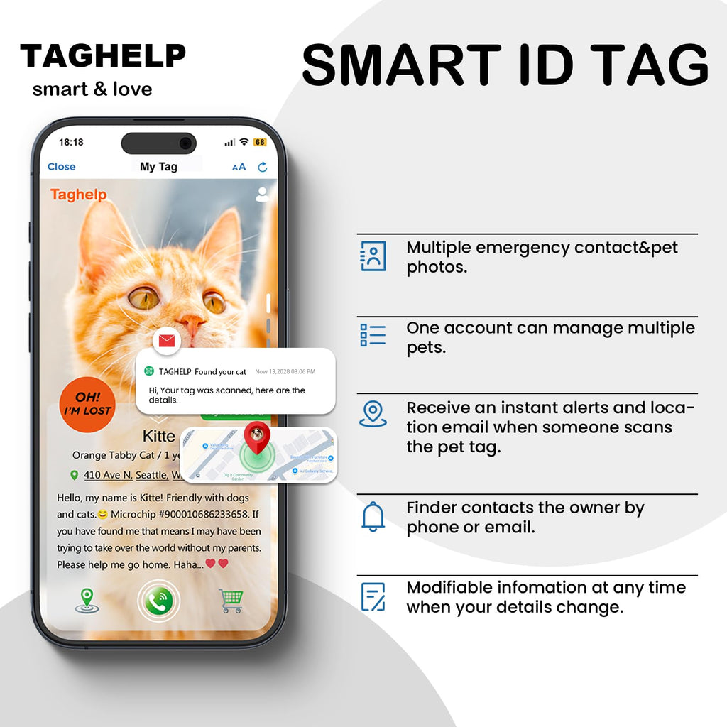 2-Pack AirTag Cat Collar with QR Tag
