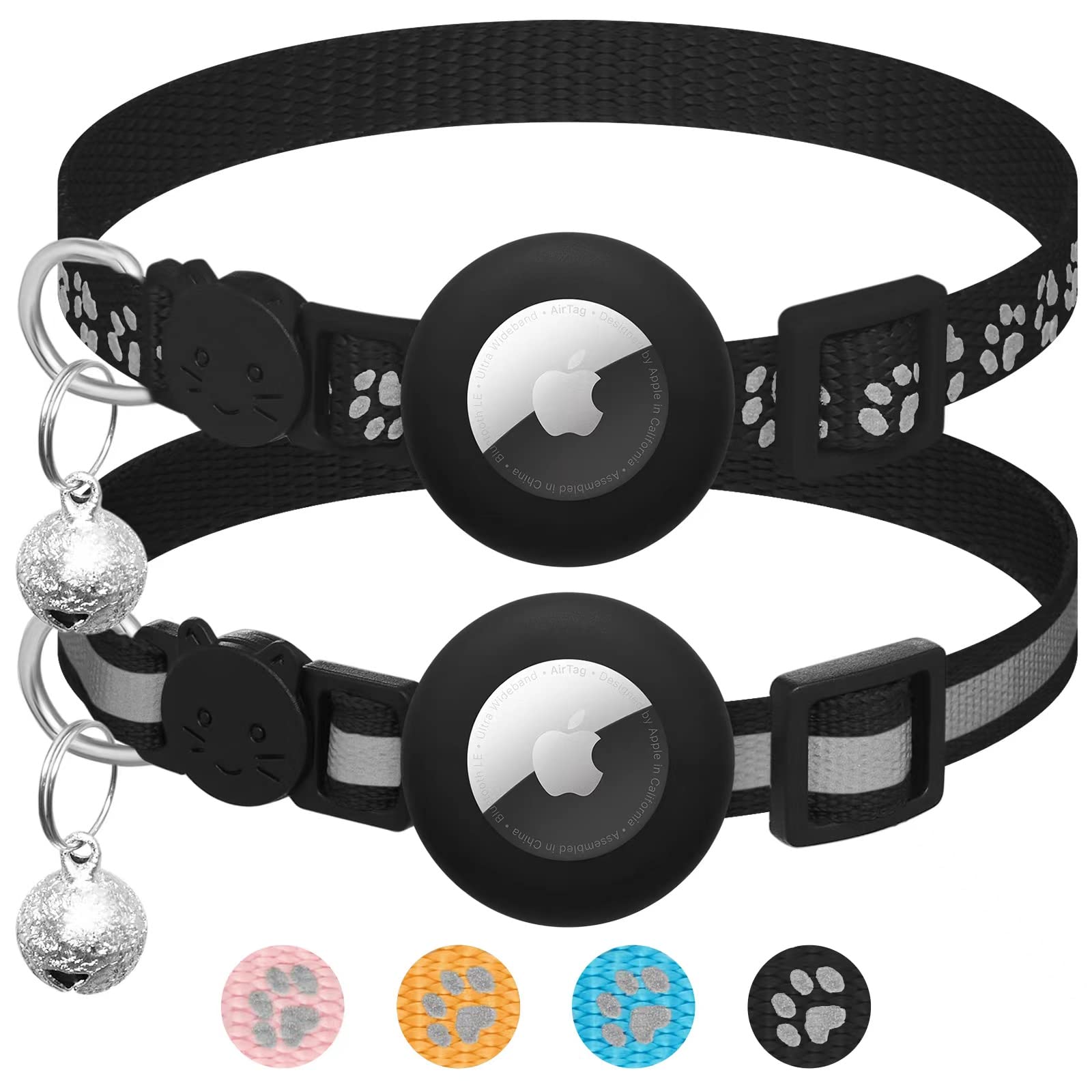 2-Pack AirTag Cat Collar with Holder