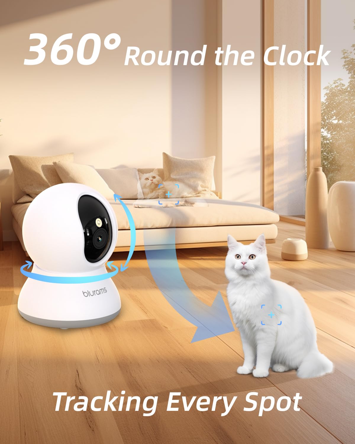 2K Smart Pet Camera 360° PTZ