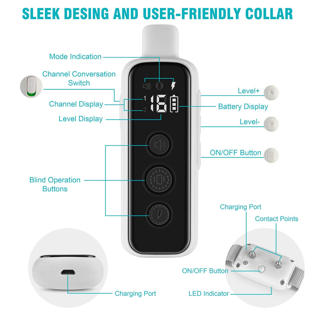 Remote Dog Training Collar for 2 Dogs