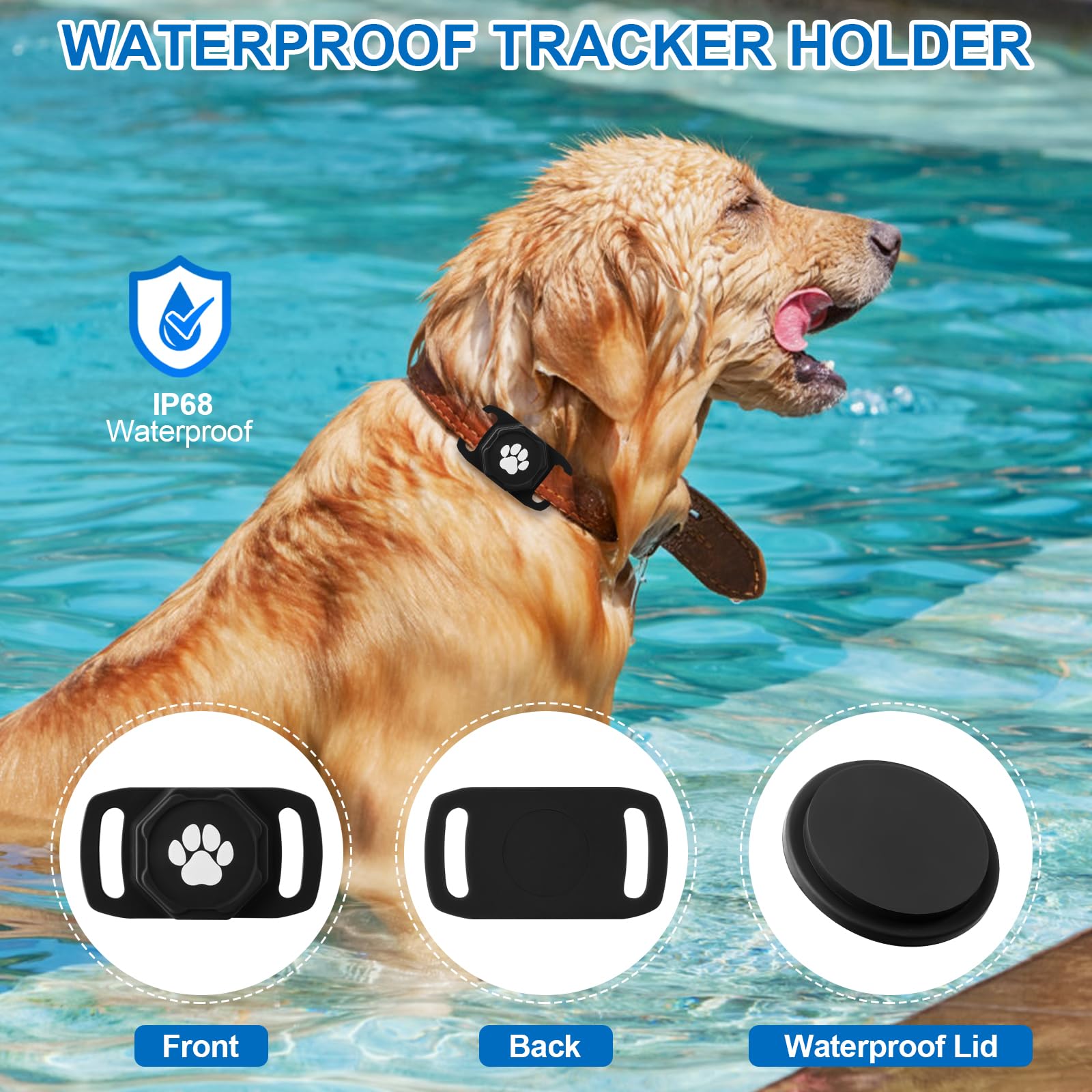 Smart Pet Tracker with Collar Holder