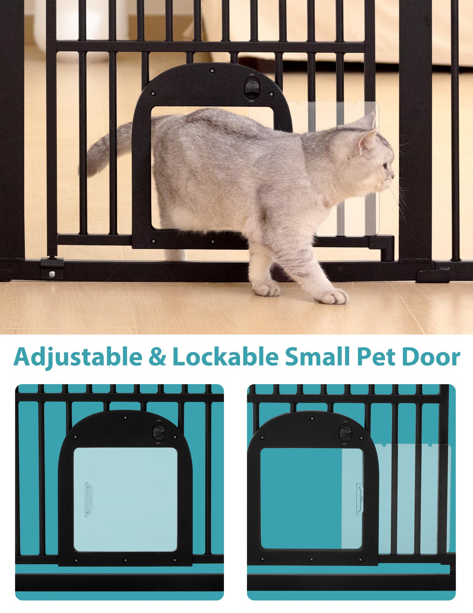 Extra Tall Auto-Close Cat Safety Gate