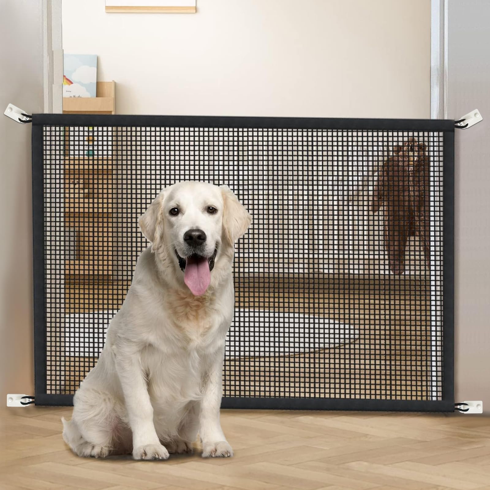 Mesh Pet Safety Gate for Doorways & Stairs