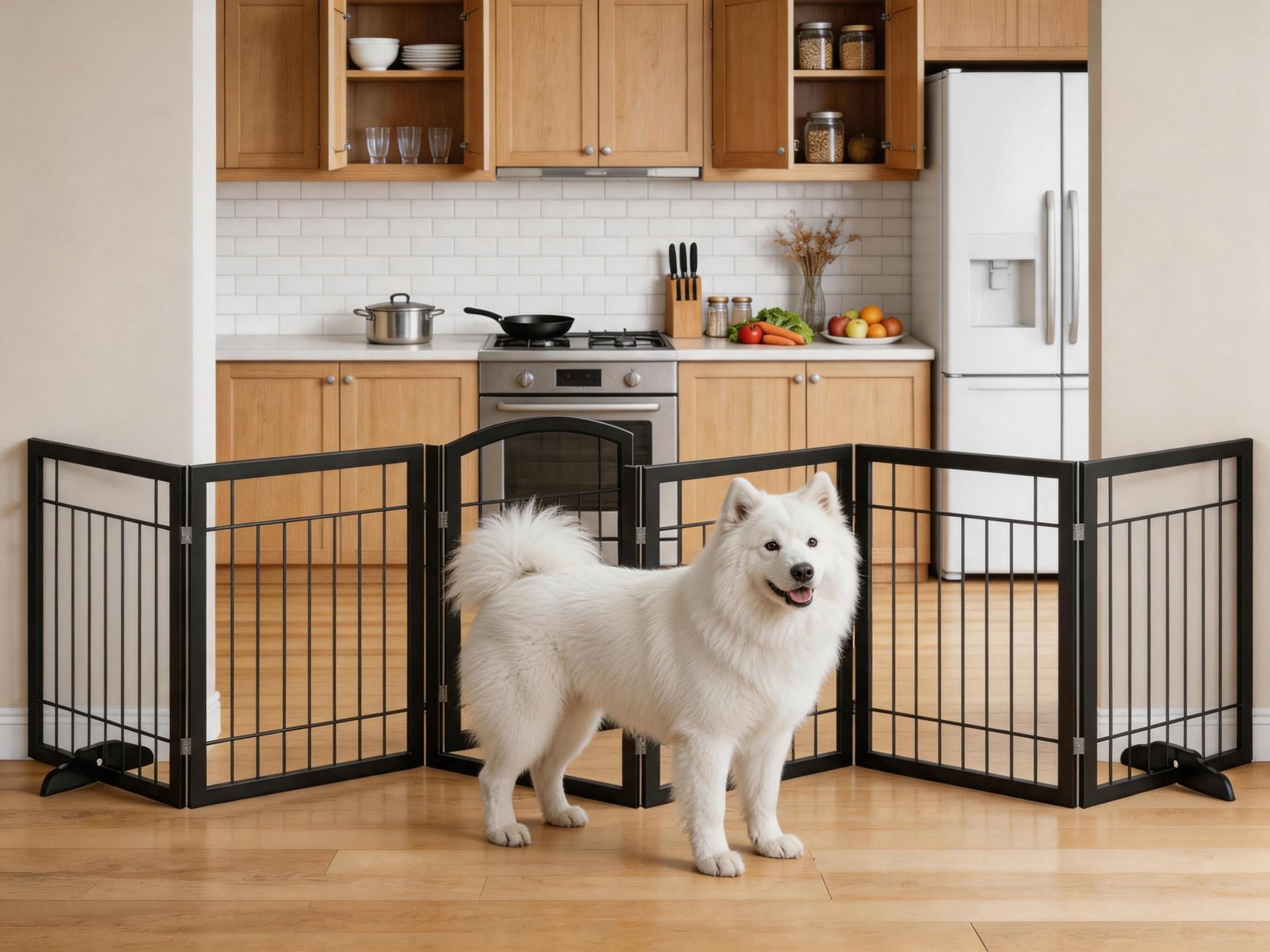 Vantas No-Assembly Folding Dog Gate
