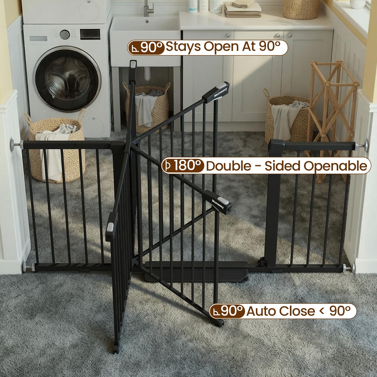 Mumeasy 29.7-57" Extra Wide Baby Gate
