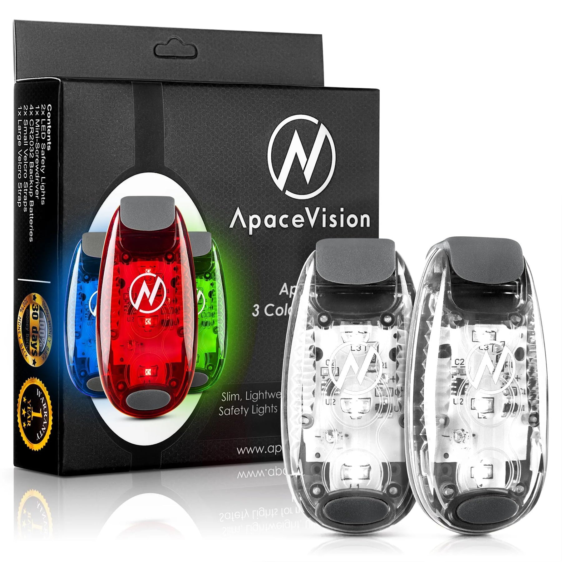 2-Pack Clip-On LED Safety Lights