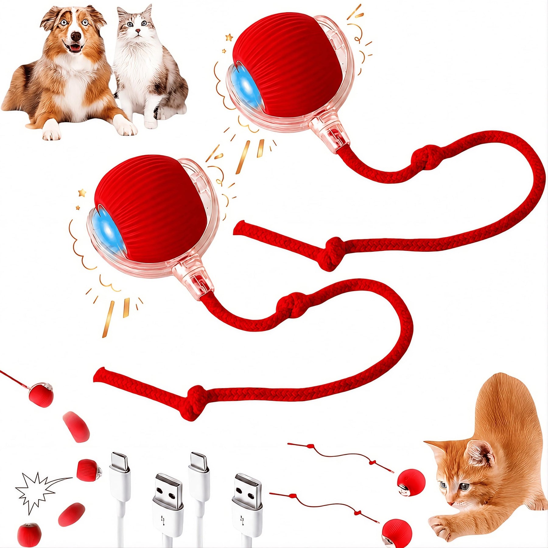 Interactive Automatic Rolling Cat Toy