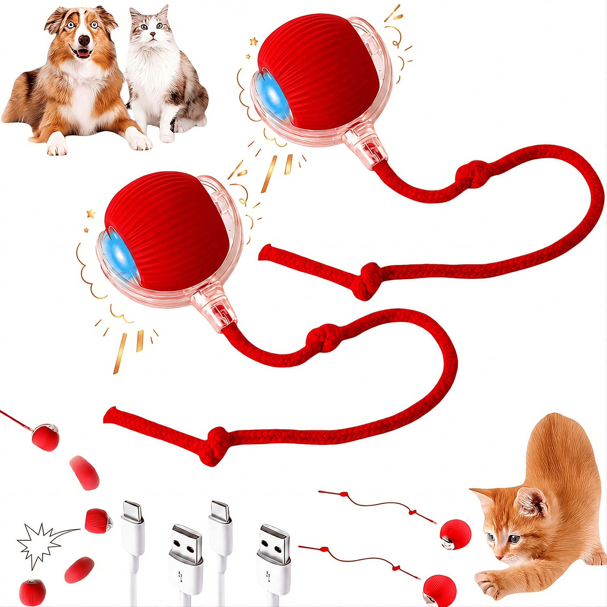 Interactive Automatic Rolling Cat Toy