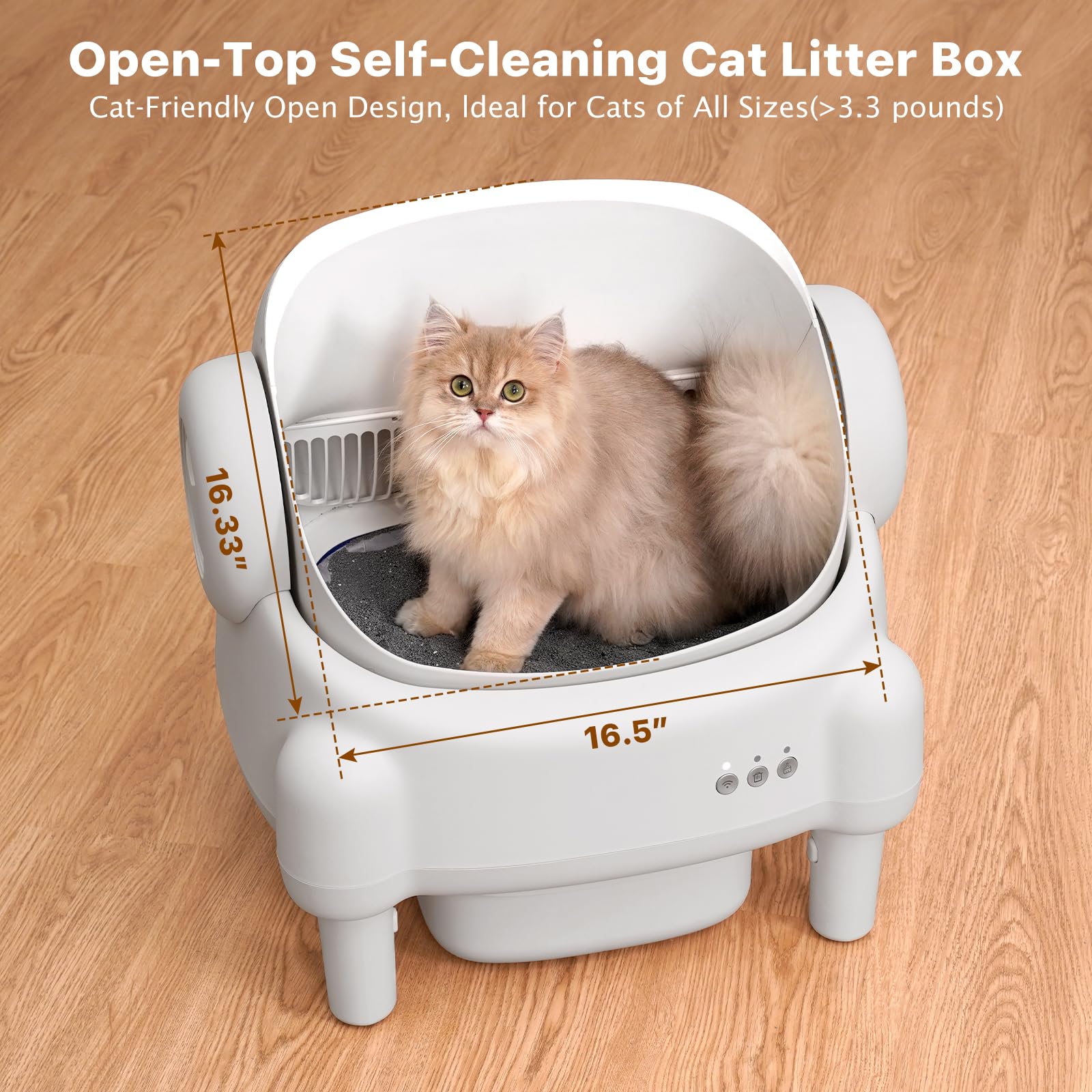 Self-Cleaning Cat Litter Box with App Control