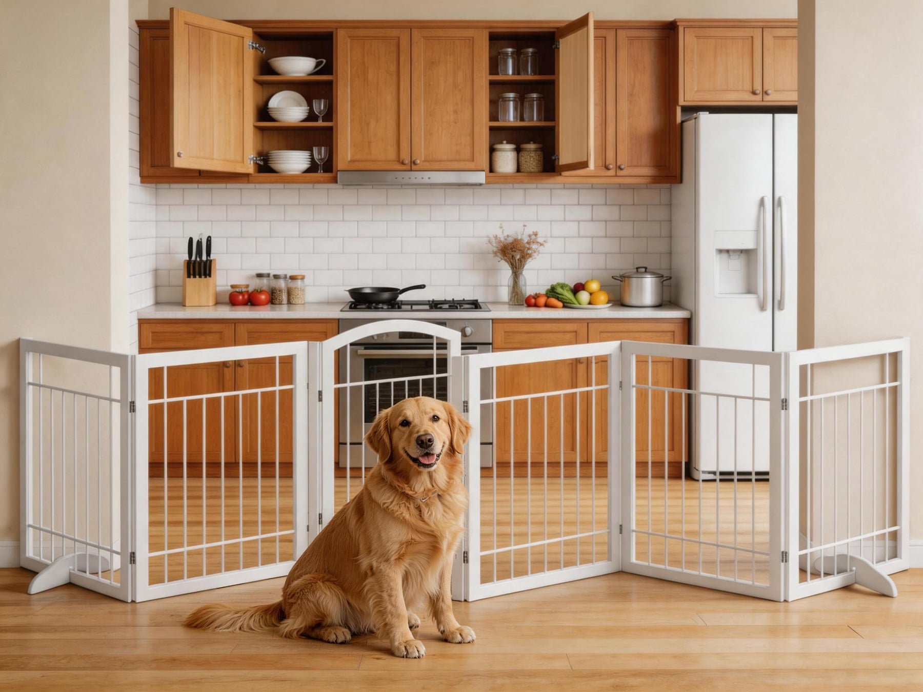Vantas No-Assembly Folding Dog Gate