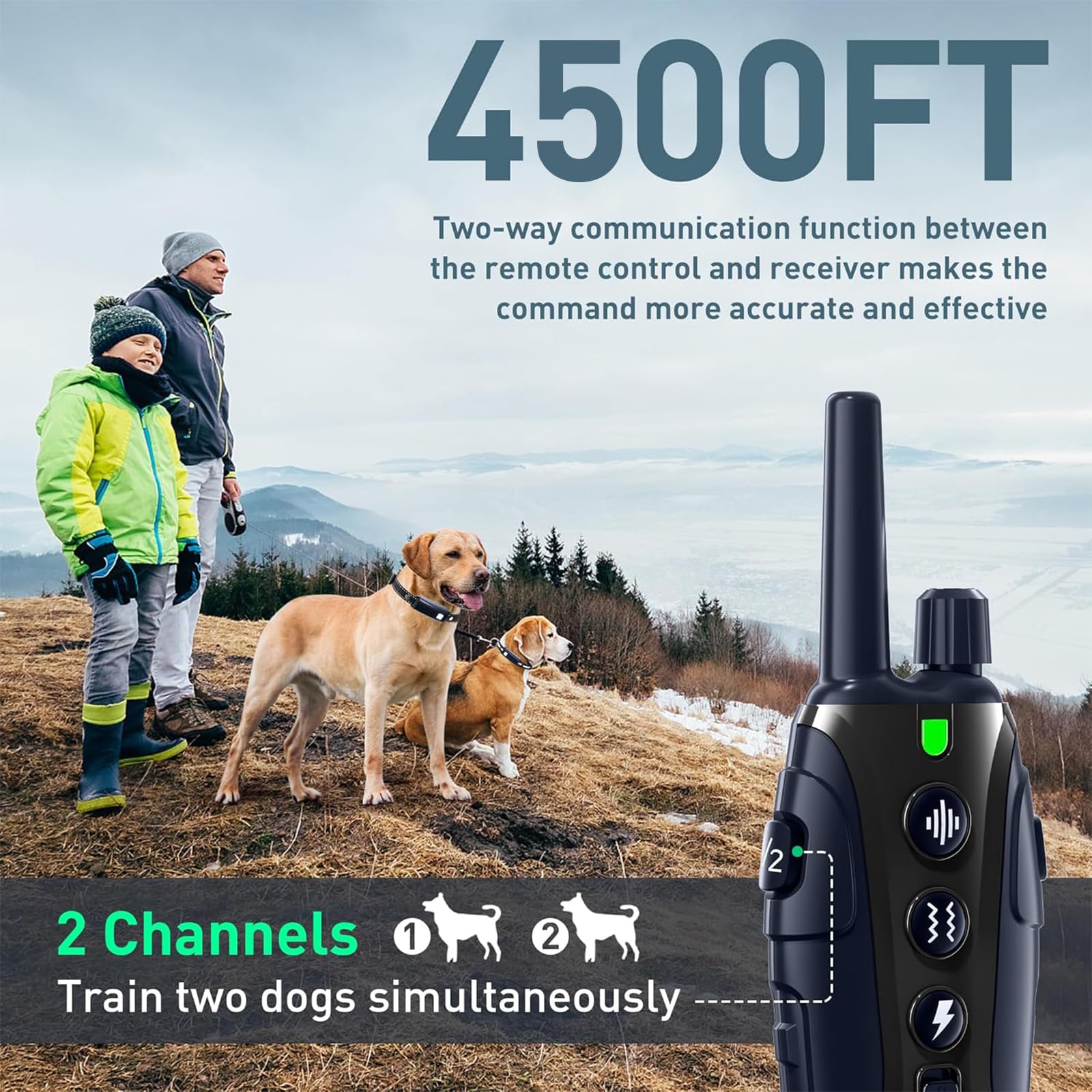 Remote Dog Training Collar 4500FT