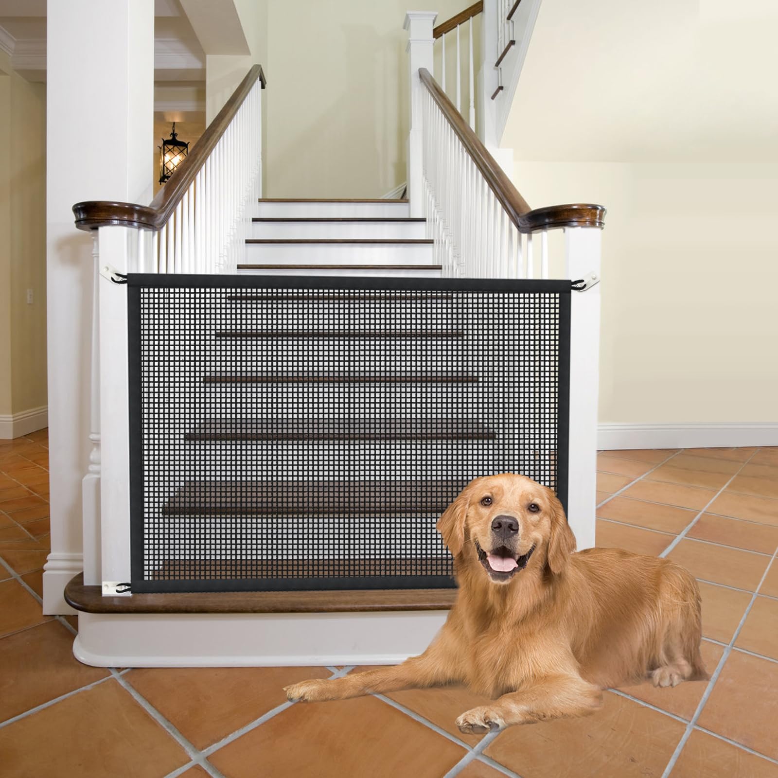 Mesh Pet Safety Gate for Doorways & Stairs