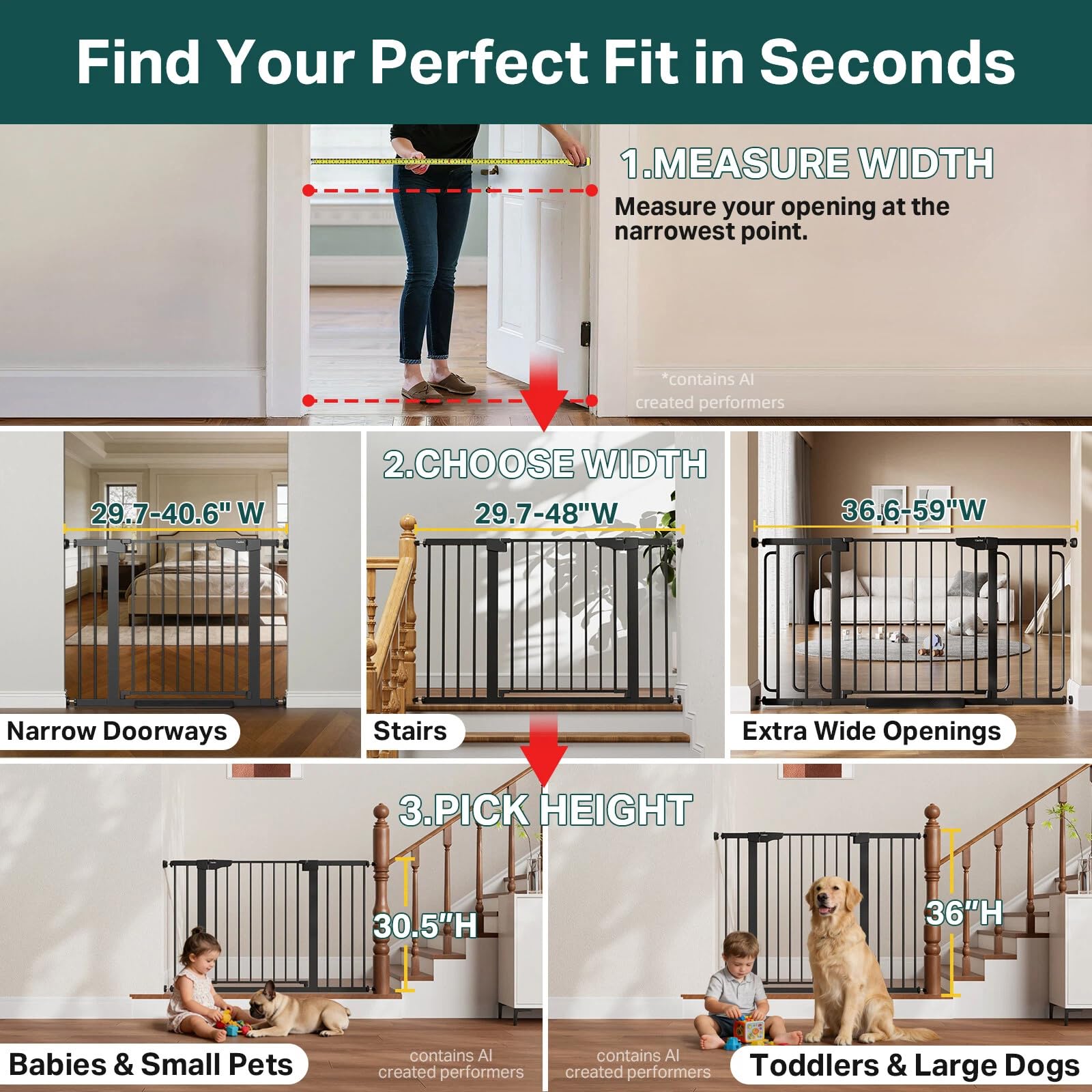 Pressure Mounted Pet Safety Gate