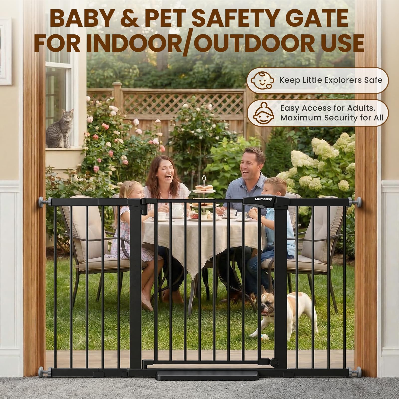 Mumeasy 29.7-57" Extra Wide Baby Gate