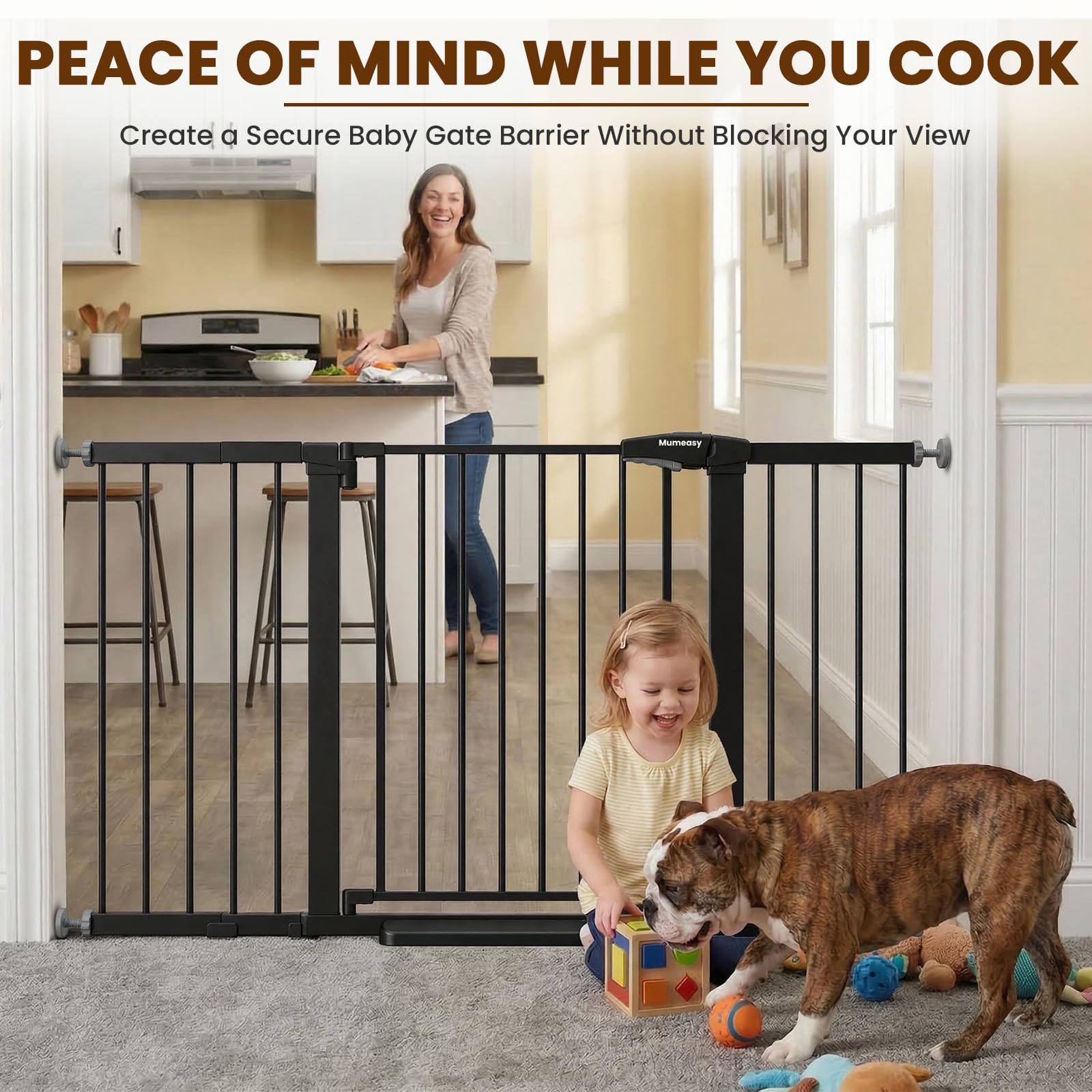 Mumeasy 29.7-57" Extra Wide Baby Gate