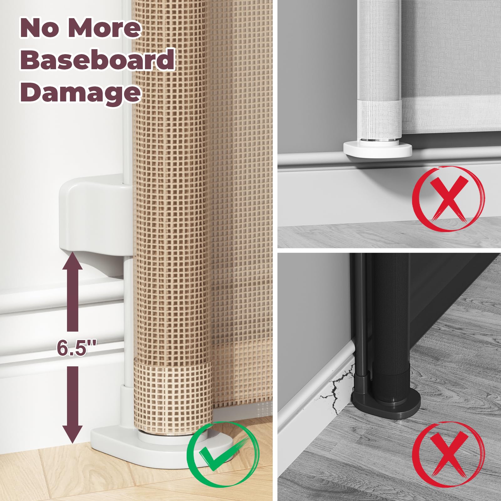 Retractable Mesh Pet Gate for Stairs & Doorways