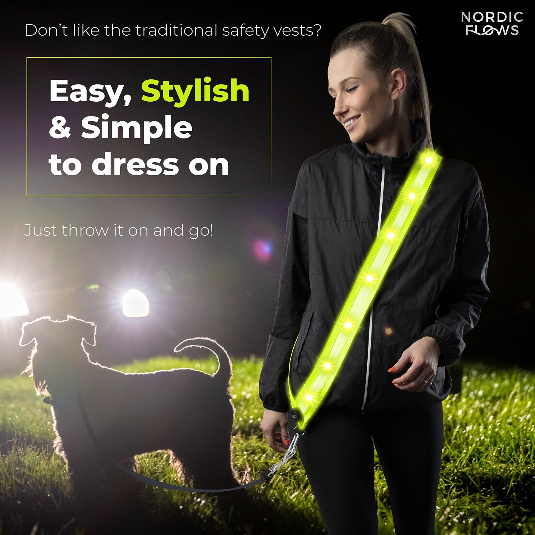 Rechargeable LED Reflective Safety Vest