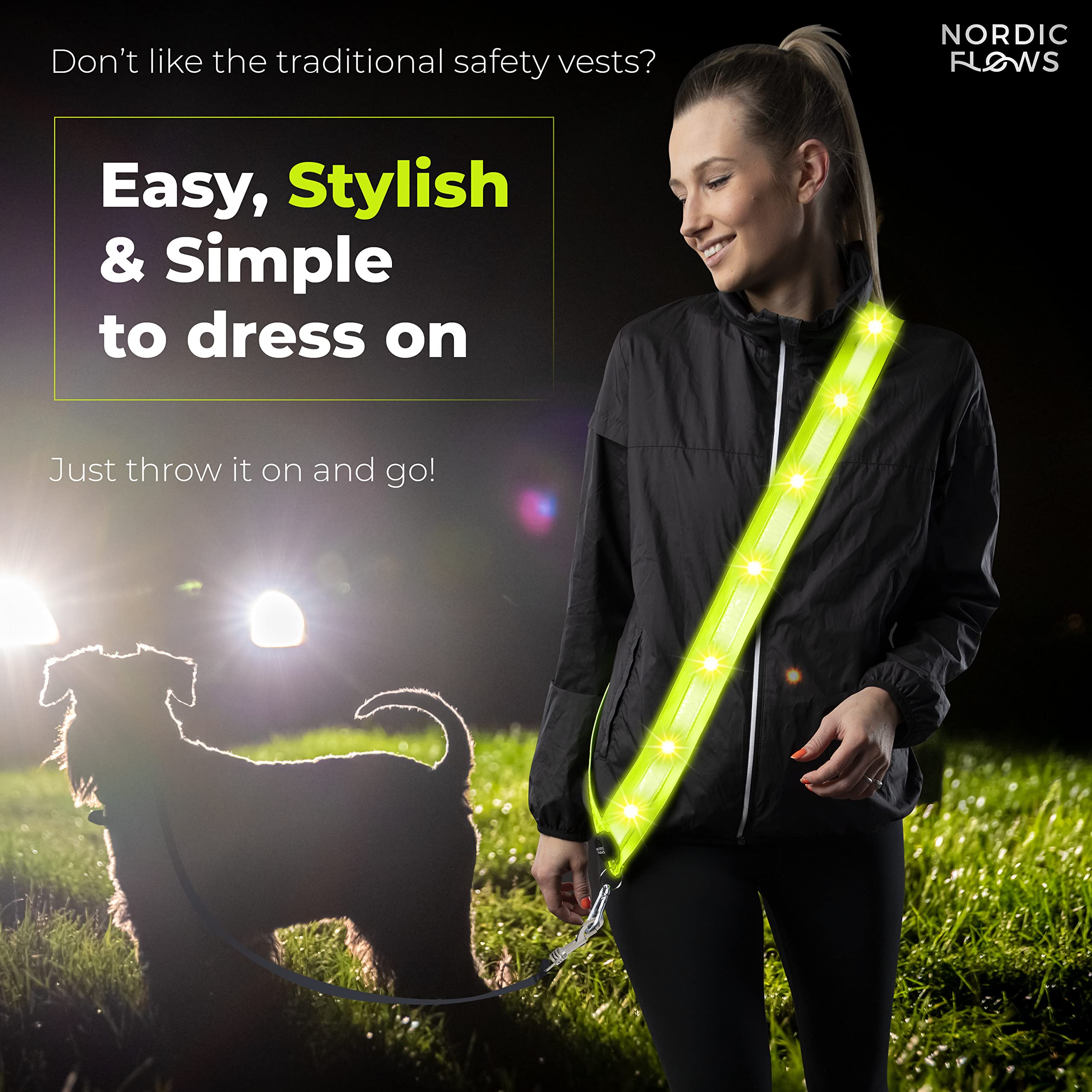 Rechargeable LED Reflective Safety Vest