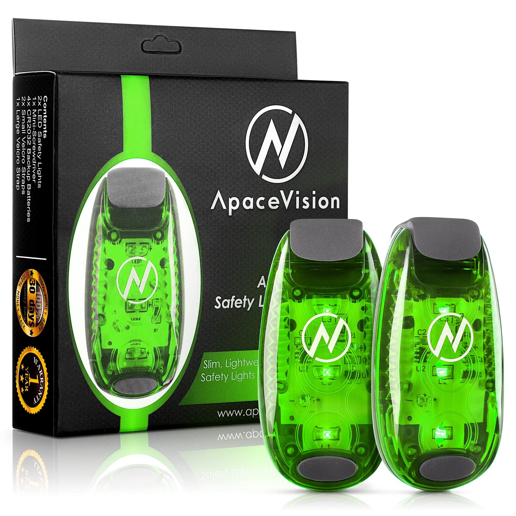 2-Pack Clip-On LED Safety Lights