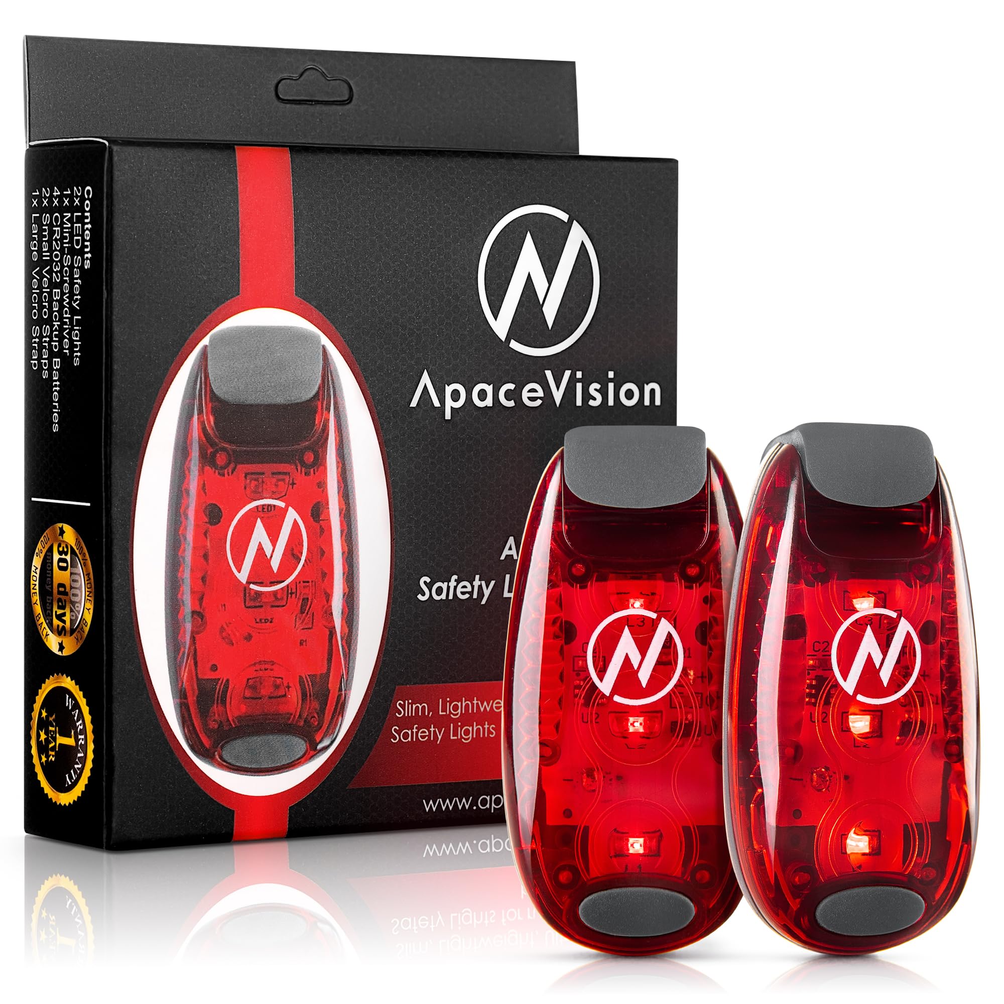 2-Pack Clip-On LED Safety Lights