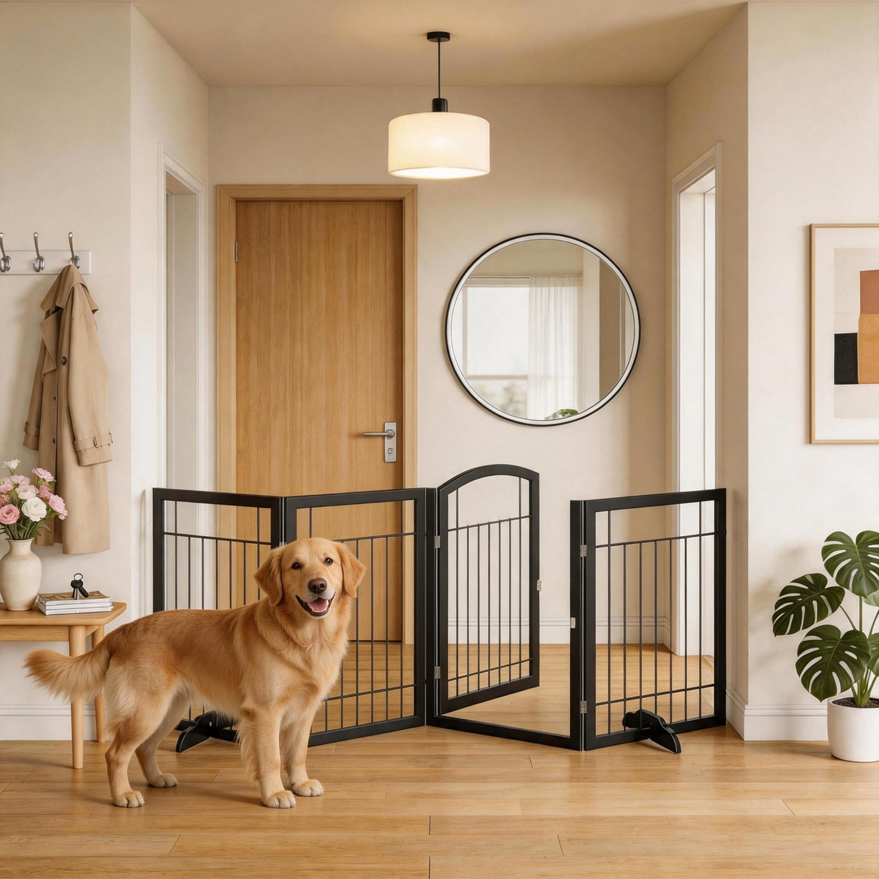 Vantas No-Assembly Folding Dog Gate