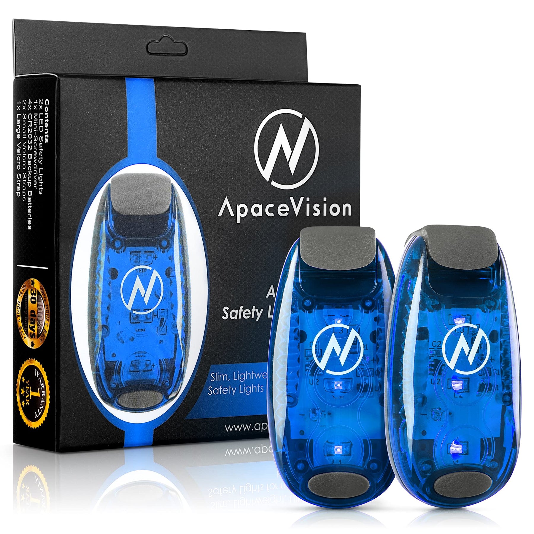 2-Pack Clip-On LED Safety Lights