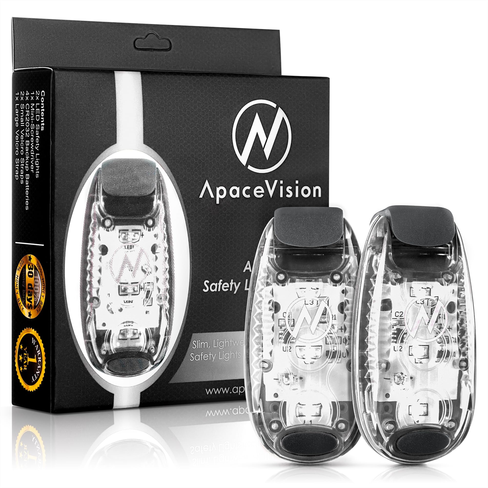 2-Pack Clip-On LED Safety Lights