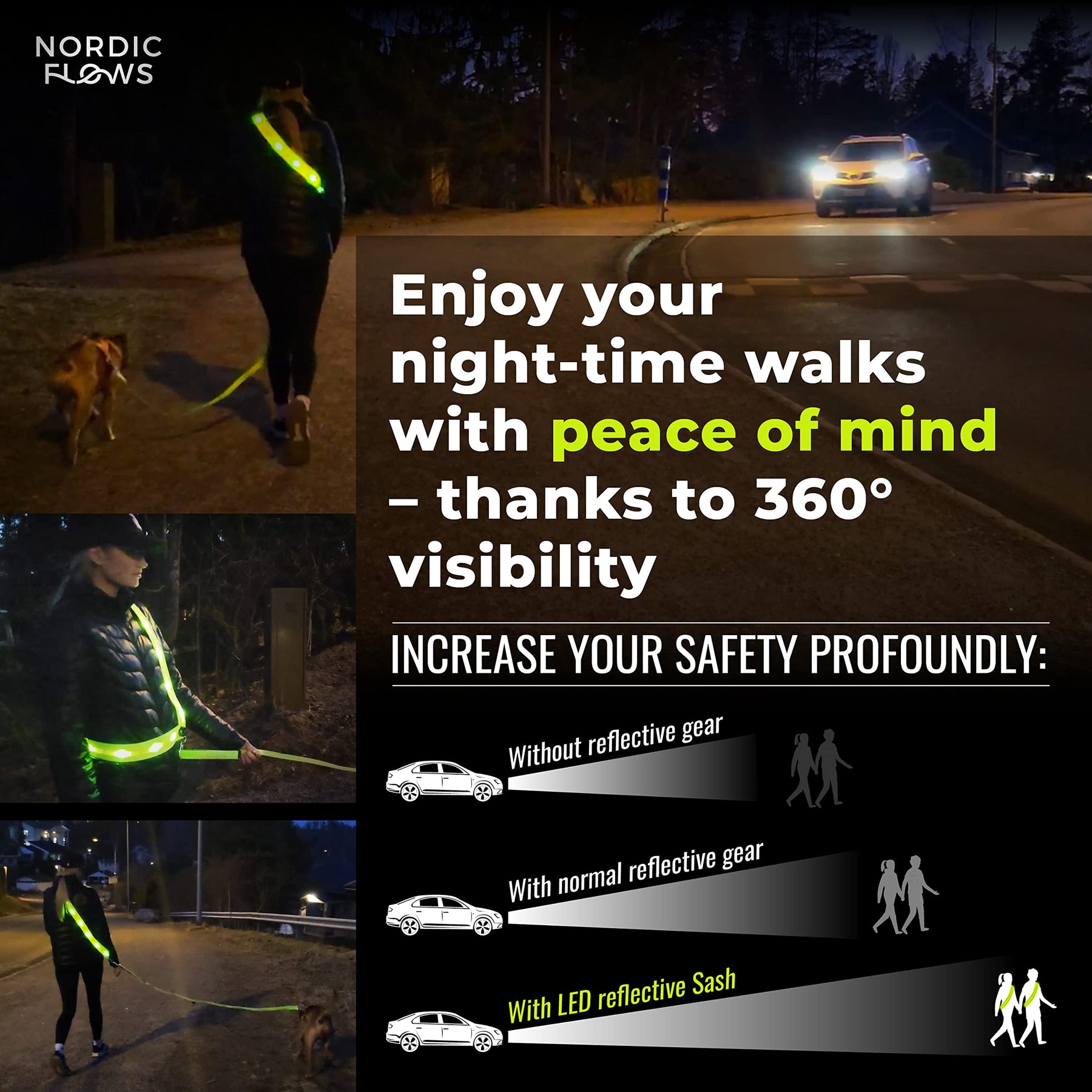 Rechargeable LED Reflective Safety Vest