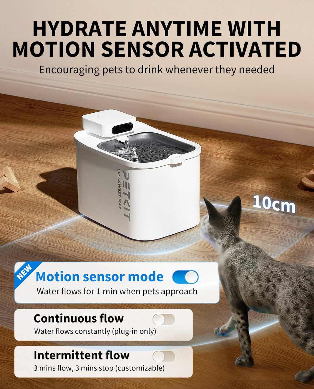 Cordless Pet Water Fountain 3L
